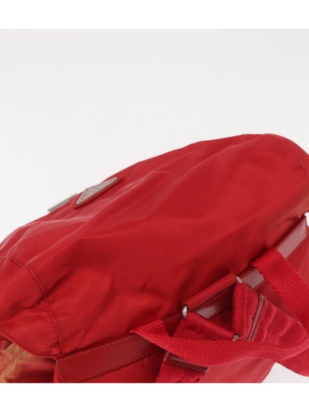 PRADA Backpack Nylon Red Silver - Picture 6 of 16